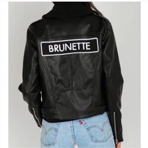 Brunette The Label Black Leather Jacket
